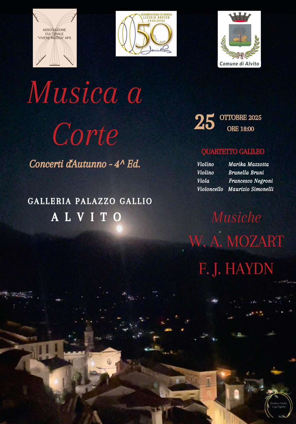 Quartetto Galileo, Musica a Corte 2025